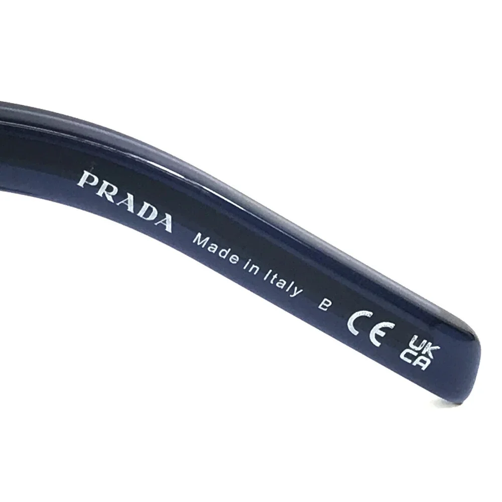 Prada Eyeglasses Frames VPRB11 08Q-1O1 Transparent Blue Gold Square 50-20-145